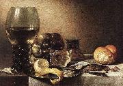 Pieter Claesz Still-Life with Oysters Sweden oil painting artist